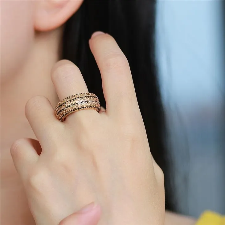 Klasisks Cz Micro Pave Gredzens