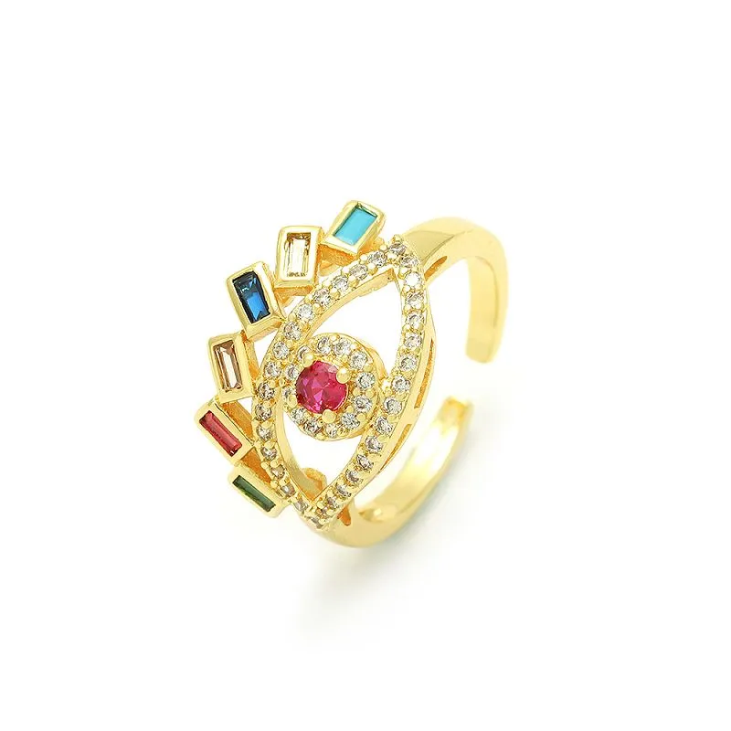 Regulējams zeltīts ļauno acu gredzens