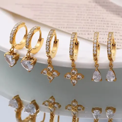 18K apzeltīti auskari